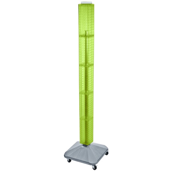 Four-Sided Pegboard Floor Revolving Display Panel Size: 4"W x 60"H